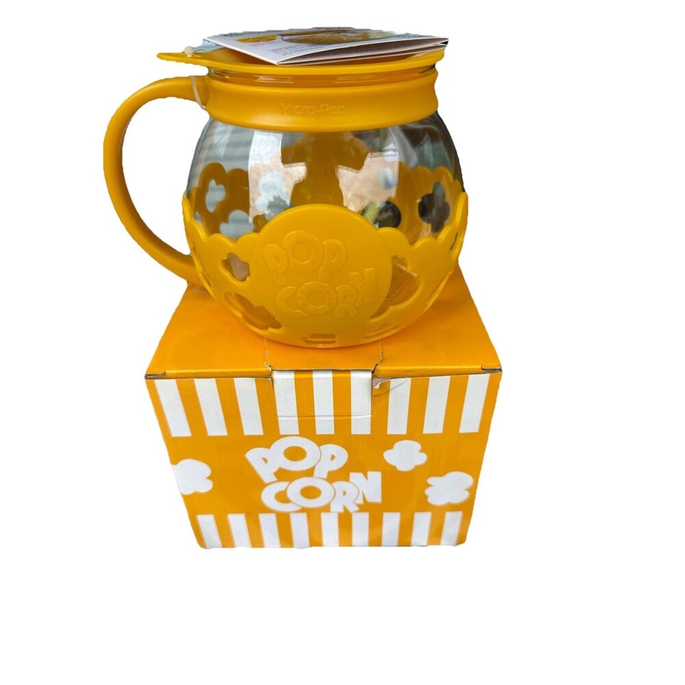 NEW Ecolution Micro Pop 1 1/2 Quart Microwave Popcorn Popper Yellow